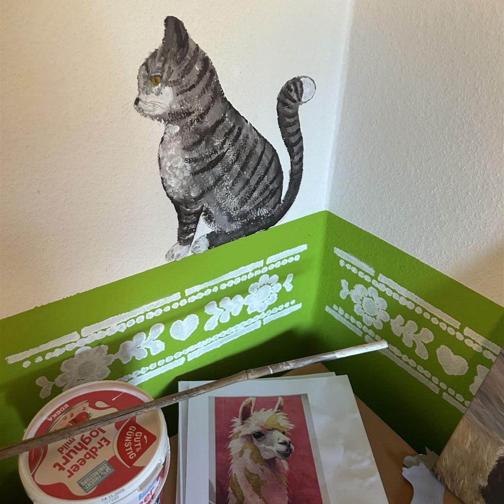 eine gezeichnete Katze - unsere Miss Sophie